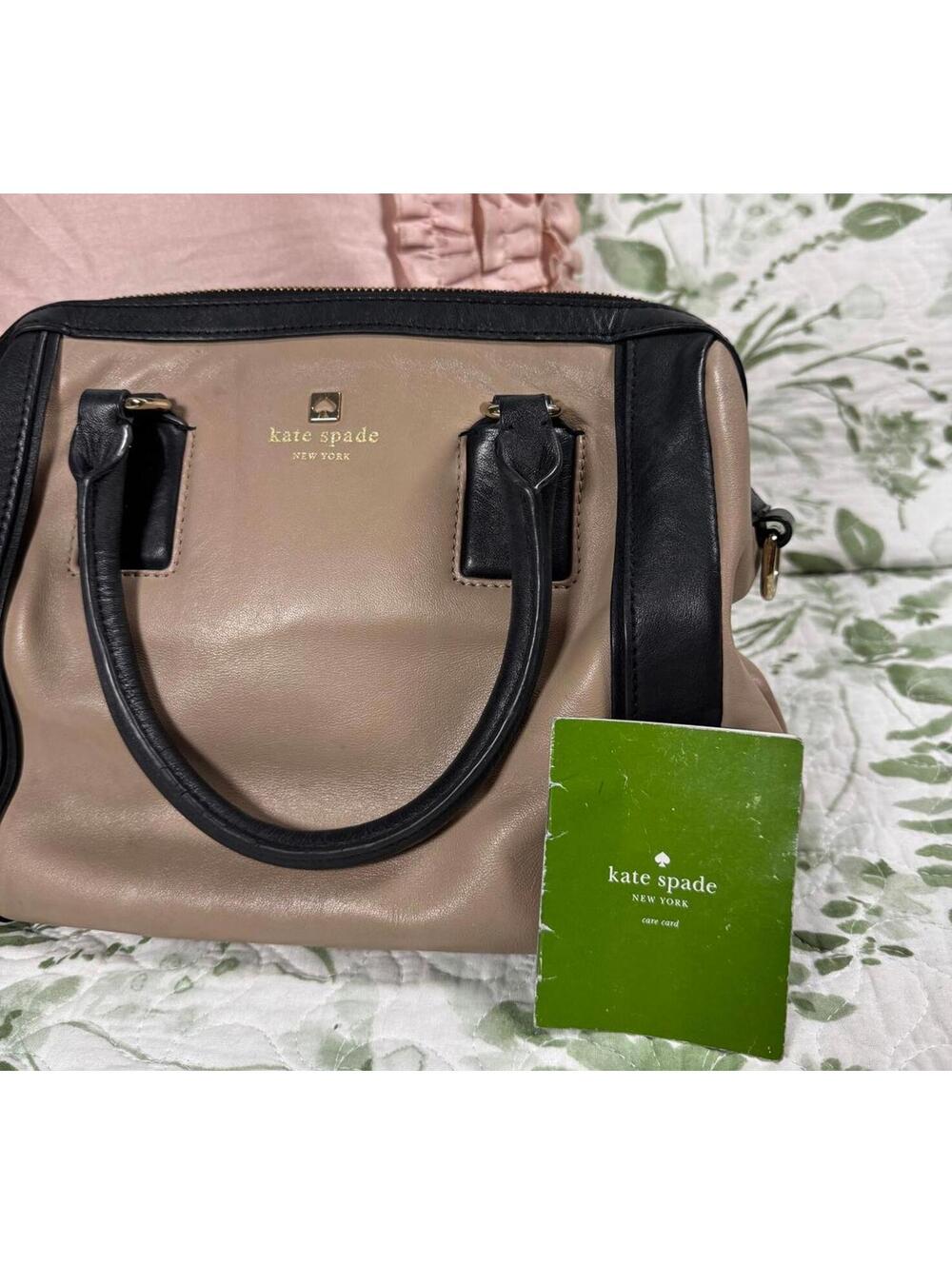 Kate Spade - Hudson Street Blake Satchel - Taupe & Black